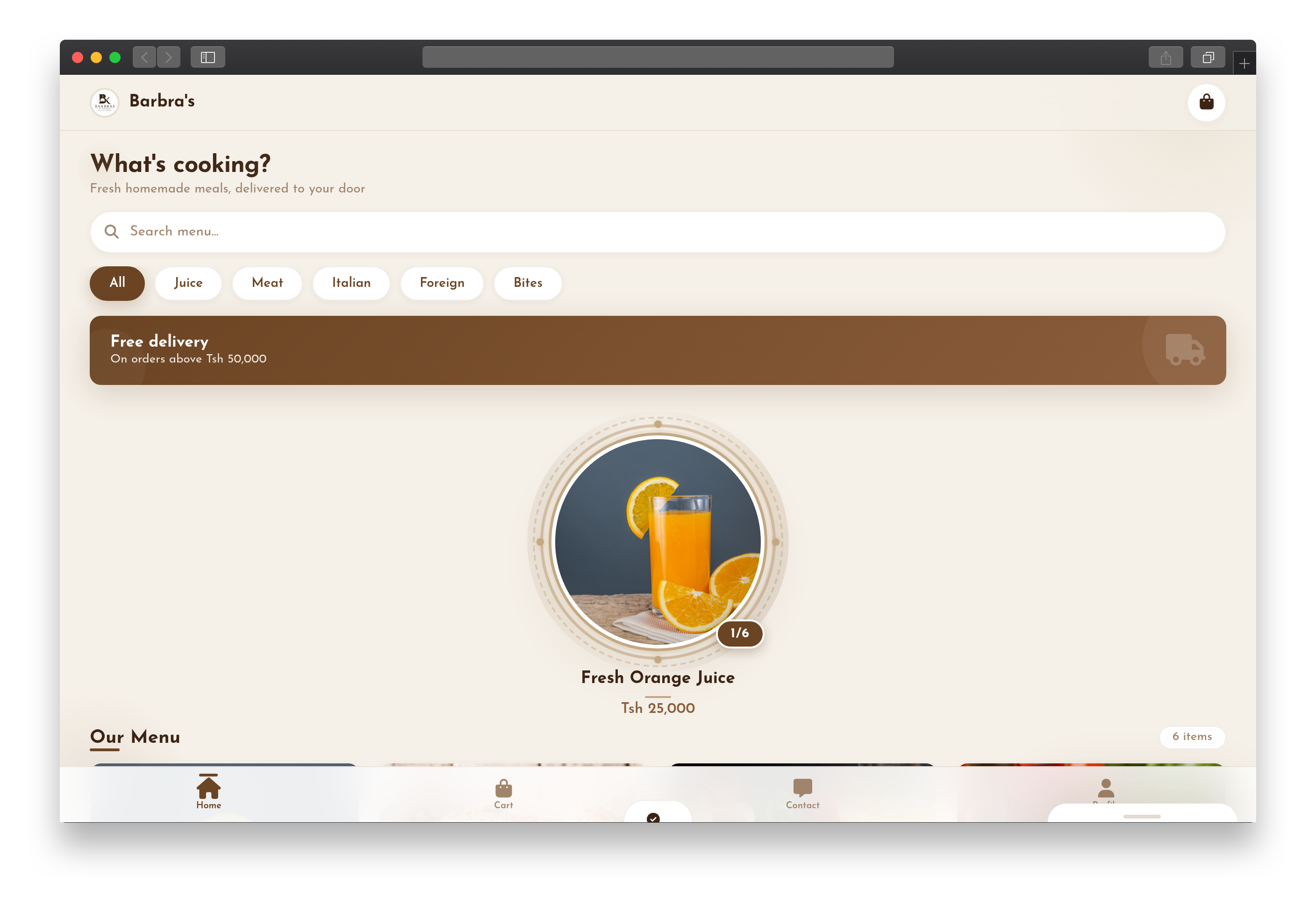 Barbra's Kitchen — Mobile-first food ordering platform